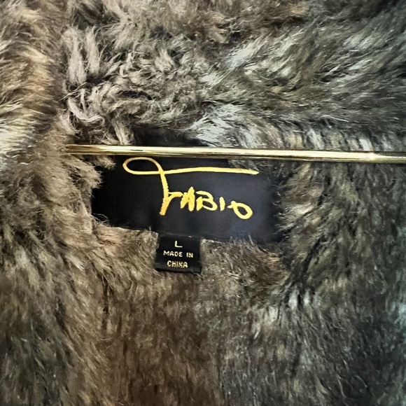 Fabio women’s faux fur jean jacket size large - Picture 4 of 4